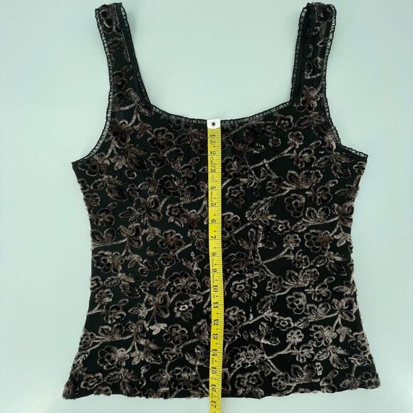 Arianne Women’s Velvet Burnout Cami Corset Tank, Sz XL Fairy Goth Floral Y2K 90s - Picture 8 of 8